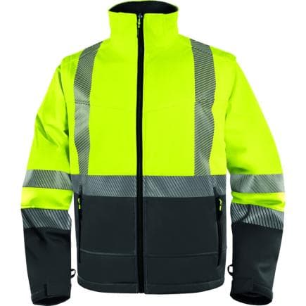 DELTA PLUS FASTJA4X - Softshell stretch 2 en 1 avec manches amovibles combinable fast jaune
