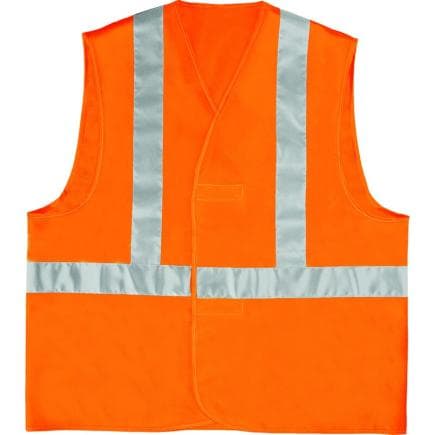 DELTA PLUS GILP4ORXX - Gilet de signalisation universel avec bandes réfléchissantes en montage baudrier orange