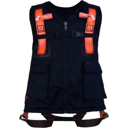 DELTA PLUS HAR12GILNOGT - Harnais avec gilet de travail noir intégré permettant des travaux