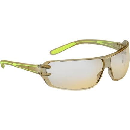DELTA PLUS HELI2BB - Lunettes de protection marron ultra légères, équipées d'oculaires filtrant la lumière bleue helium 2 bb marron