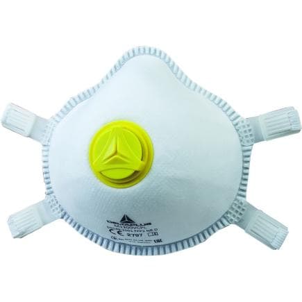 DELTA PLUS M1200VCPL - Masque respiratoire jetable coque P2 avec valve et à larges brides réglables