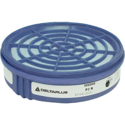 DELTA PLUS M6000P2R - Lot de 2 galettes P2 pour demi-masques M6100 JUPITER, M6200 JUPITER et M6400 JUPITER