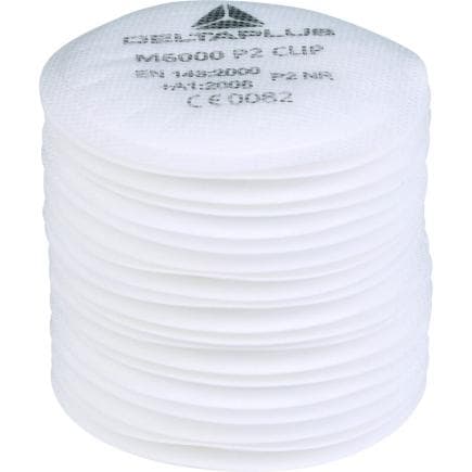 DELTA PLUS M6000REFP2CL - Lot de 20 filtres P2 de remplacement pour M6000P2CLIP