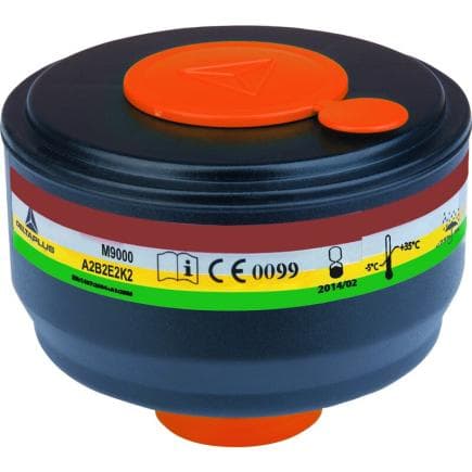 DELTA PLUS M9001EABEK2 - Boîte de 4 cartouches filtrantes A2B2E2K2 pour masques complets M9200 ROTOR GALAXY et M9300 STRAP GALAXY