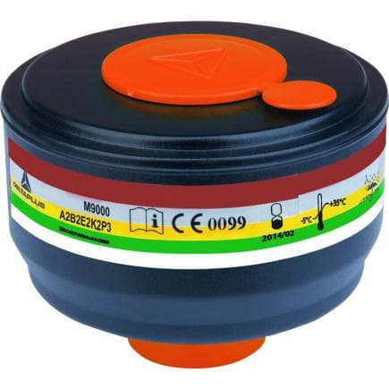 DELTA PLUS M9001EABEK2P3 - Boîte de 4 cartouches filtrantes A2B2E2K2P3 pour masques complets M9200 ROTOR GALAXY et M9300 STRAP GALAXY