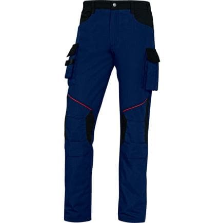 DELTA PLUS MCPA2STRMNGT - Pantalon de travail stretch coupe ajustée multipoche, marine bleu/noir