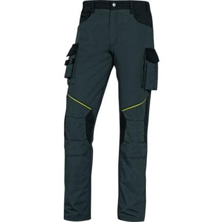 DELTA PLUS MCPA2STRGN3X - Pantalon de travail stretch coupe ajustée multipoche, gris/noir