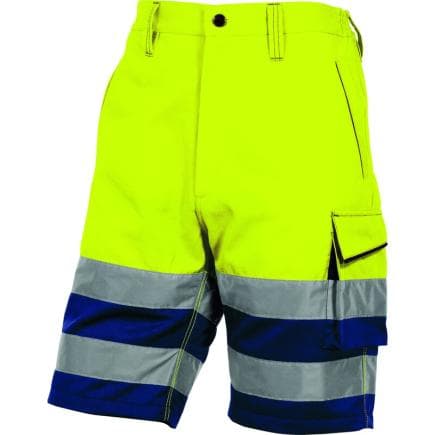 DELTA PLUS PHBE2JMXG - Bermuda de travail universel, jaune fl/bleu