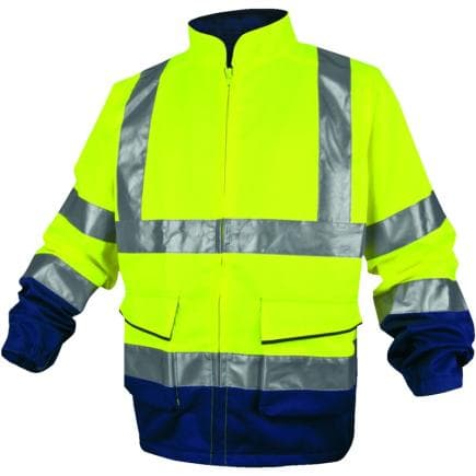DELTA PLUS PHVE2JMPT - Veste de travail universelle, jaune fluo/bleu