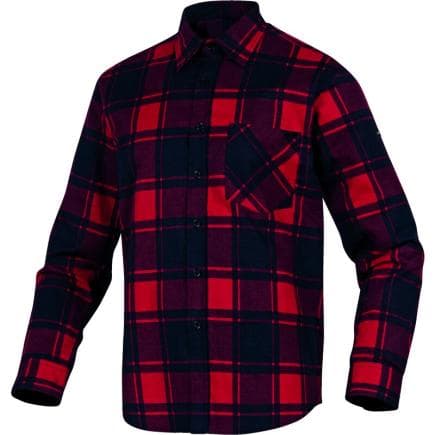 DELTA PLUS RUBYRO3X - Chemise de travail 100% coton flannel ruby, rouge/noir