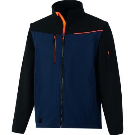 DELTA PLUS SOCCIBMXG - Softshell 2 en 1, tissu coupe-vent et déperlant soccia, marine bleu