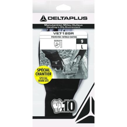 DELTA PLUS VE712GRG1009 - Gant mécanique (10 paires)