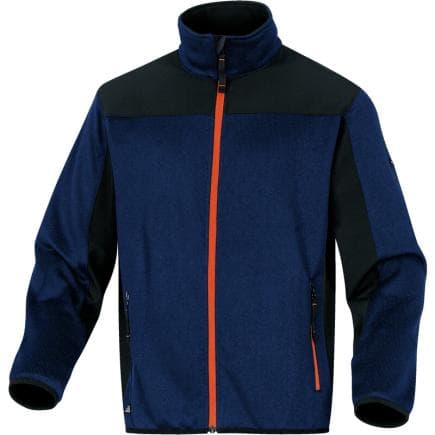 DELTA PLUS BEAVEMOGT - Veste polaire effet pull et softshell BEAVER BLEU MARINE-ORANGE
