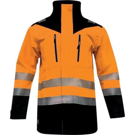 DELTA PLUS GRAHVORXX - Parka de pluie imperméable et coupe-vent GRAFIZHV ORANGE-NOIR FLUORESCENT