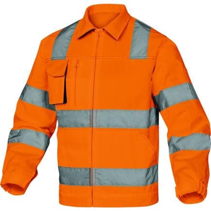 DELTA PLUS M2VHVOGGT - Veste de travail légère ORANGE-GRIS FLUORESCENT