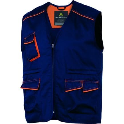 DELTA PLUS M6GILBMPT - Gilet de travail bleu marine et orange