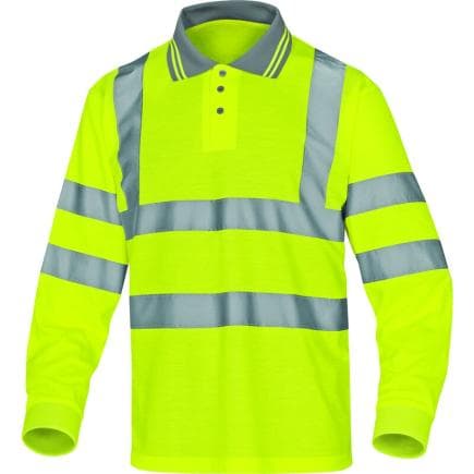 DELTA PLUS METEOJAXX - Polo jaune fluo à manches longues