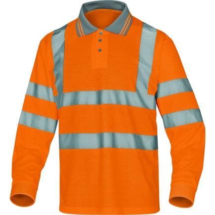 DELTA PLUS METEOORXG - Polo à manches longues orange fluo