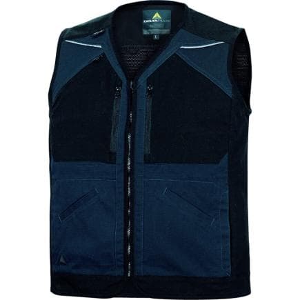 DELTA PLUS MOGI2BMXX - Gilet de travail Moto2 bleu marine extensible multipoches