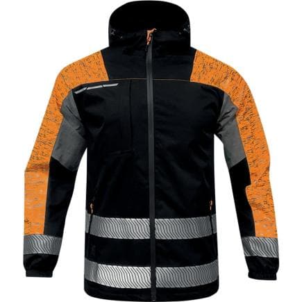 DELTA PLUS SAKOYNOXG - Veste imperméable et coupe-vent SAKOYA noire et orange