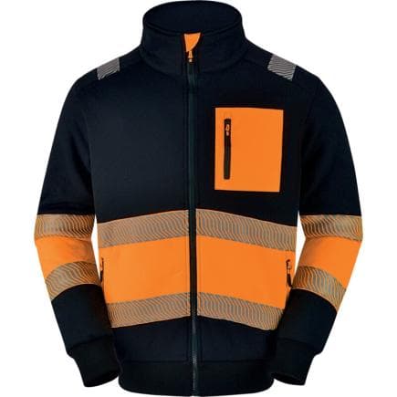 DELTA PLUS SHEHVORXX - Veste haute visibilité classe 1 ultra douce SHERPAHV FLUO ORANGE-NOIR