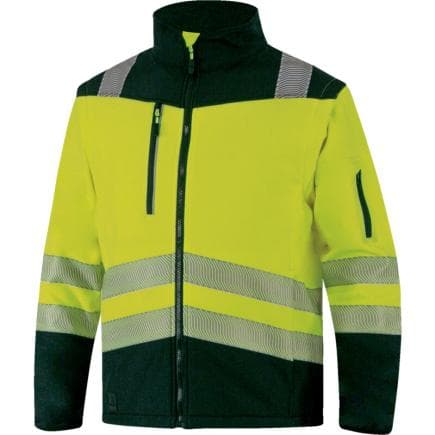 DELTA PLUS SOCHVJAXG - Veste softshell haute visibilité classe 2 avec manches amovibles SOCCIAHV jaune fluorescent et noir