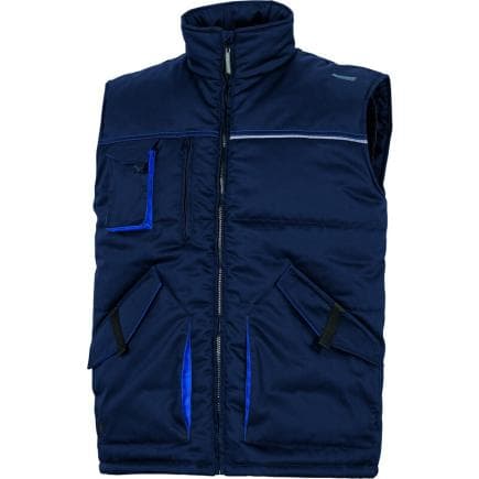 DELTA PLUS STOC2BMPT - Gilet à 9 poches avec emmanchures coupe-vent STOCKTON2 bleu marine/bleu roi