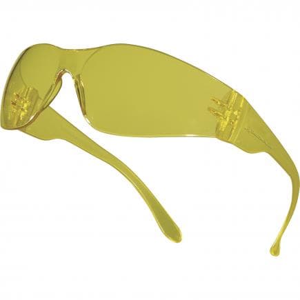 DELTA PLUS BRAV2JA - Lunettes jaune monobloc polycarbonate (lot muliple)