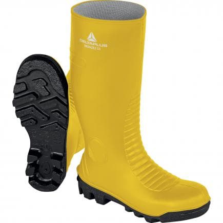 DELTA PLUS BRON2S5JA43 - Botte de sécurité jaune-noir en pvc - s5 sra