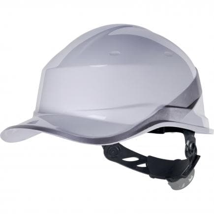 DELTA PLUS DIAM5BCFL - Casque de chantier blanc forme casquette baseball