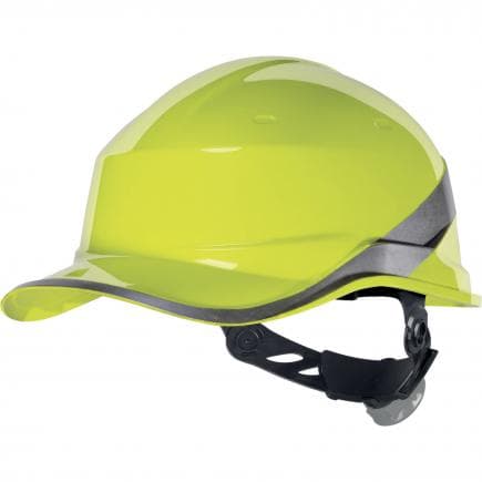 DELTA PLUS DIAM5JAFL - Casque de chantier jaune forme casquette baseball