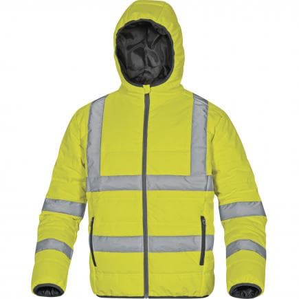 DELTA PLUS DOOHVJAGT - Doudoune matelassée haute visibilité jaune fluo polyester ripstop 2 couches laminees