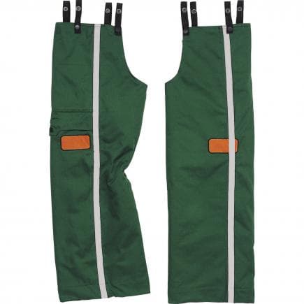 DELTA PLUS DOUG3VETU - Jambieres bucheron vert-orange avec doublure avec complexe anti-coupure