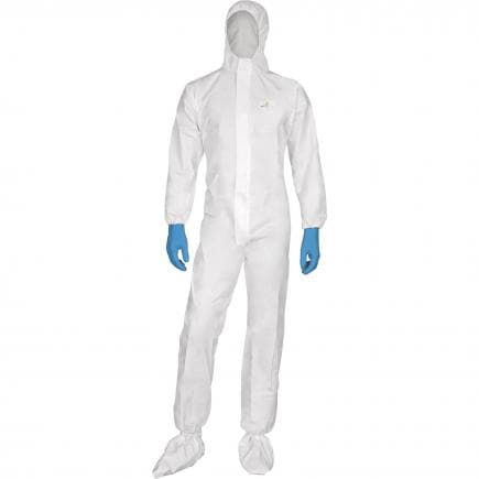 DELTA PLUS DT115XG - Combinaison jetable blanc avec cagoule, type 5 - type 6