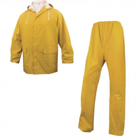 DELTA PLUS EN304JAXX2 - Ensemble de pluie jaune avec polyester enduit double face pvc