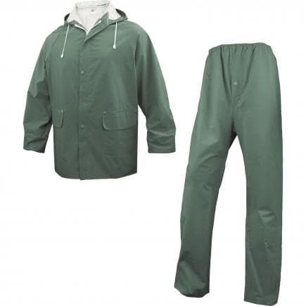 DELTA PLUS EN304VEXX2 - Ensemble de pluie vert avec polyester enduit double face pvc