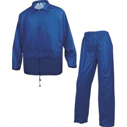 DELTA PLUS EN400BRGT - Ensemble de pluie bleu roi 400 polyester enduit pvc