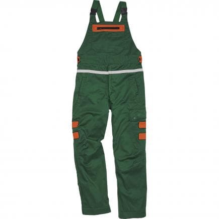 DELTA PLUS ERAB3VEXG - Salopette bucheron vert-orange avec doublure avec complexe anti-coupure