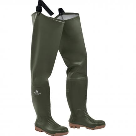 DELTA PLUS FISH2S5KA39 - Cuissardes de securite kaki-beige en pvc - s5 sra