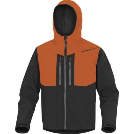 DELTA PLUS HORT2GOXG - Veste "softshell" gris-orange polyester/elasthanne 3 couches laminées