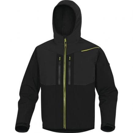 DELTA PLUS HORT2NJ3X - Veste "softshell" noir-jaune polyester/elasthanne 3 couches laminées