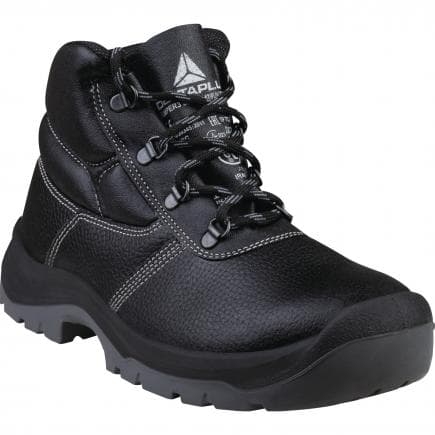 DELTA PLUS JUMP3S3NO46 - Chaussures hautes noir cuir croupon pigmenté - s3 src