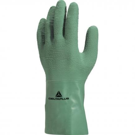 DELTA PLUS LAT5010 - Gant latex vert sur support coton interlock, longueur 30 cm (lot muliple)