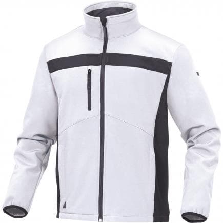 DELTA PLUS LULE2BCTM - Veste blanc-gris softshell polyester/elasthanne