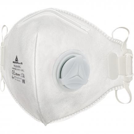 DELTA PLUS M1100VBC - Boite 10 demi-masques jetables ffp1 avec valve et pliage vertical