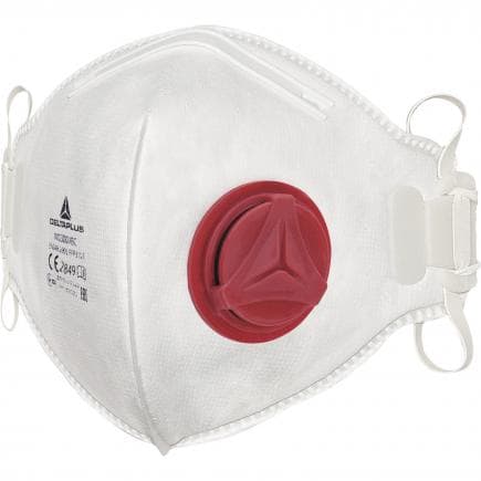 DELTA PLUS M1300VBC - Boite 10 demi-masques jetables ffp3 avec valve et pliage vertical