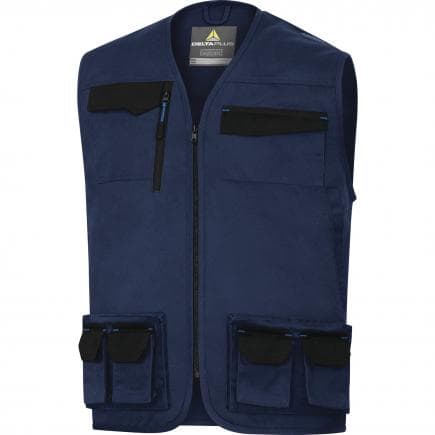 DELTA PLUS M2GI3BMTM - Gilet de travail bleu marine-bleu roi mach2 en polyester/coton
