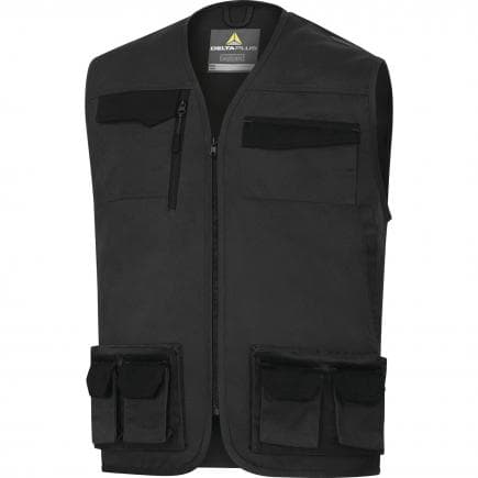 DELTA PLUS M2GI3GGXX - Gilet de travail gris foncé mach2 en polyester/coton