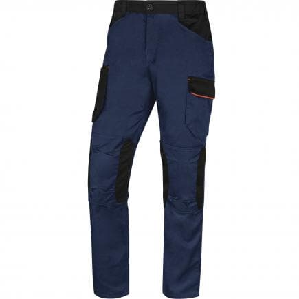 DELTA PLUS M2PA3STRMO3X - Pantalon de travail bleu marine-orange mach 2 polyester/coton/elasthanne
