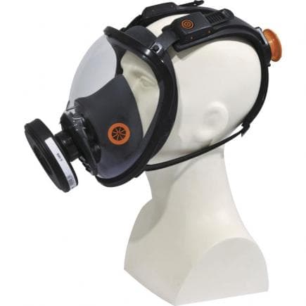 DELTA PLUS M9200NO - Masque respiratoire complet noir-orange avec fixation rotor®